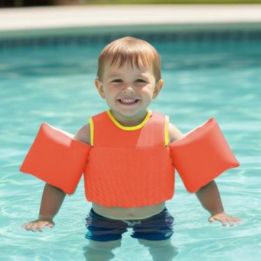 Imagem de Boia Colete Infantil Salva Vidas Cor:Laranja - WON, Laranja