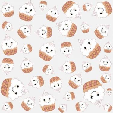 Imagem de Papel De Parede Infantil Cup Cakes - Drop de Casa