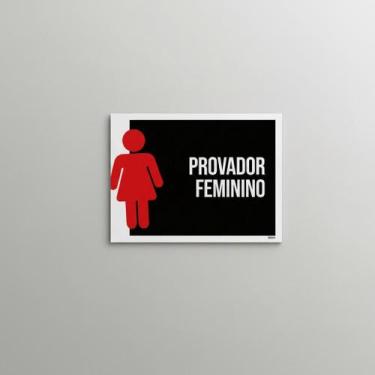 Imagem de Placa Acm Provador Feminino 18X23 - Sinalizo