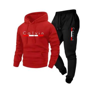 Imagem de Conjunto De Roupas Casuais De Inverno Para Homens, Moletom Preto, Calç