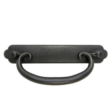 Imagem de Puxador Rustico Preto Para Moveis Alça Gaveta 2 Un.