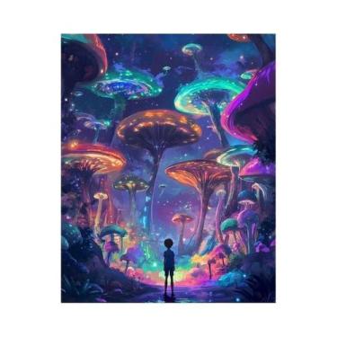 Imagem de Pintura Em Diamante 5D Floresta, DIY Personalizável, Decoração De Casa