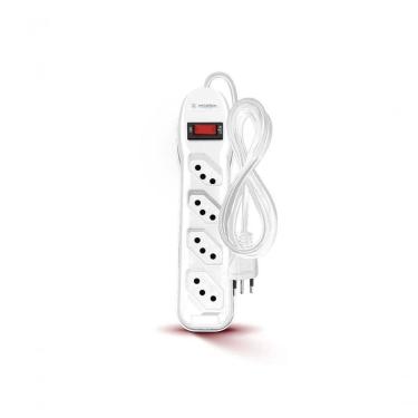 Imagem de Filtro De Linha 4 Tomadas C- Circuit Breaker 1m - Branco