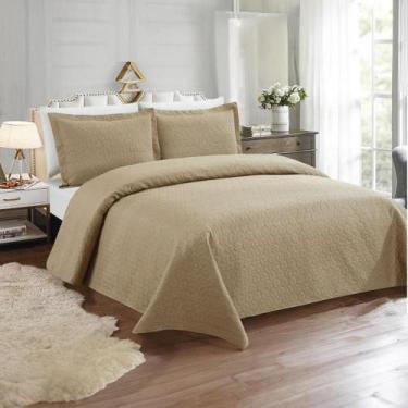 Imagem de Kit Colcha / Cobre Leito Casal Ultrasonic - Sultan Taupe