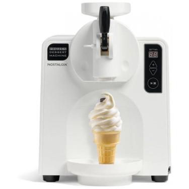 Imagem de Máquina de Sorvete Soft Serve Nostalgia Branca com Compressor, Painel LED 30 Funções, Dispensador Automático NFDM1WH, 110V