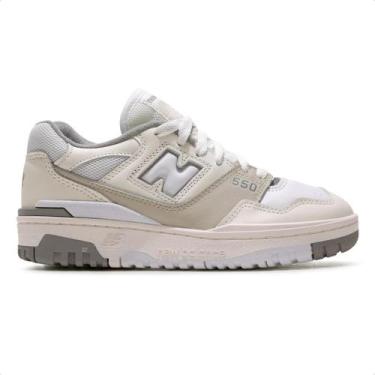 Imagem de Tênis New Balance 550 Masculino, Branco, Bege, 34
