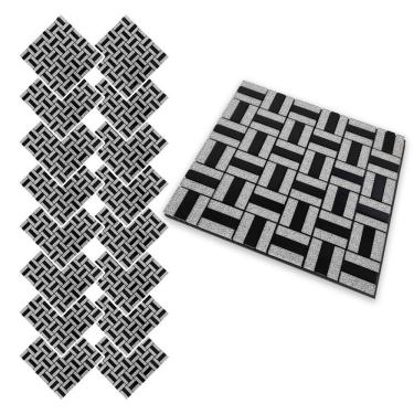 Imagem de Pastilha De Vidro Adesiva Kit 16 Uni Parede Banheiro Box Cozinha Sala Decorativa Moderna Reforma Facil Aplicacao