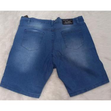 Imagem de Bermuda Jeans Masculina Plus Size - Mil Grau Jeans, Azul claro, 54
