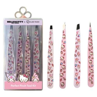 Imagem de Kit 4 Pinças para Sobrancelhas Perfect Pinch Tool Hello Kitty Klass Vo