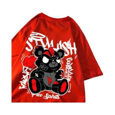 Imagem de Camisetas Black Bear Puppet Para Homens E Mulheres, Algodão De Alta Qu