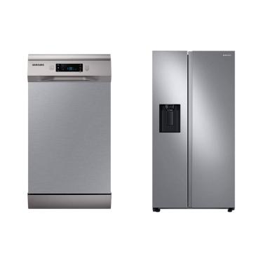 Imagem de Lava-louças 10 Serviços 127V + Geladeira Side by Side RS60 Inox 127V 628L