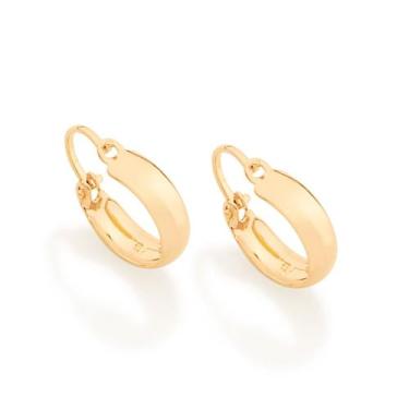 Imagem de Brinco Infantil Argola Lisa. - Rommanel Cor:Dourado, Dourado