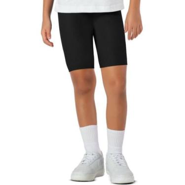 Imagem de Bermuda Infantil Menina Escolar Suplex Preta Uniforme - Vrasalon, 6, P
