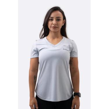 Imagem de Camiseta Dry fit Feminina Cinza HUPI Smart, Mescla, GG