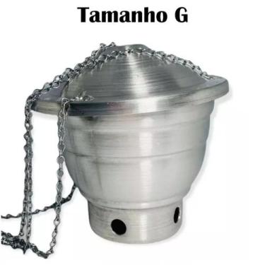 Imagem de Turíbulo Incensário Defumador De Alumínio - Caminho da Luz, G