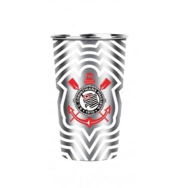 Imagem de Copo Térmico Inox Muda de Cor 450 ml Corinthians - Allmix