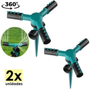 Imagem de Irrigador Giratório 360 Automático Aspersor Potente 2x Pcs - Kadê