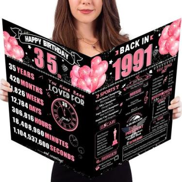 Imagem de Cartão de Aniversário FOBELEC 35º Jumbo Retrô com Envelope