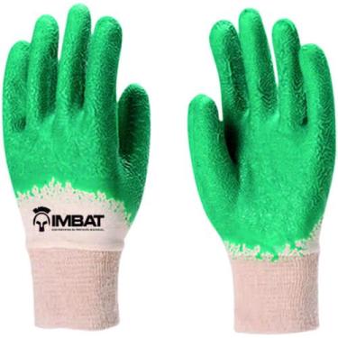 Imagem de Luvas De Proteção Imbat M-8 Verde Revestidas Em Látex Natural Para Tra