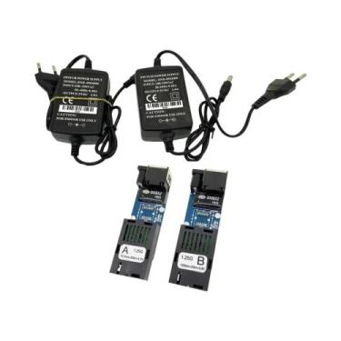 Imagem de Mini Conversor De Mídia Óptica Gigabit 1000Mbps SC Para RJ45 Ethernet 