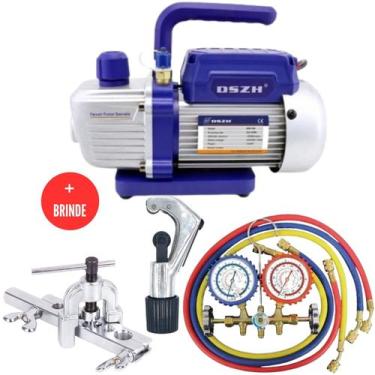 Imagem de Kit Básico Para Refrigeração e Ar Condicionado com Bomba De Vácuo, Man