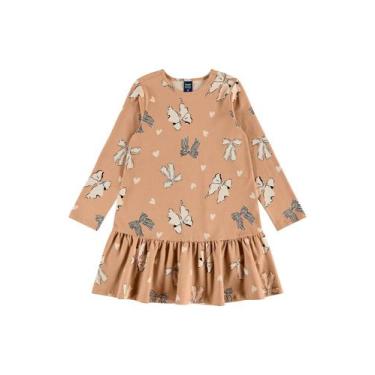 Imagem de Vestido Cotton Laços Corações Bee Loop, Bege