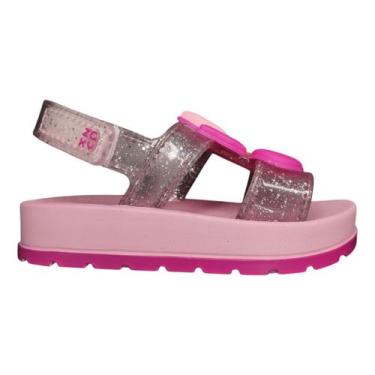 Imagem de Sandalia Infantil Zaxynina Cherry Cereja Glitter 19265, Rosa, 26/27