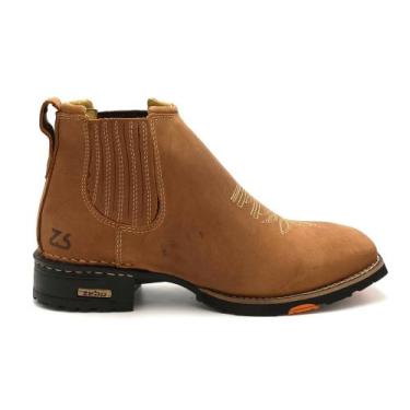 Imagem de Botina Masculina Zebu 57020, Conhaque, 39
