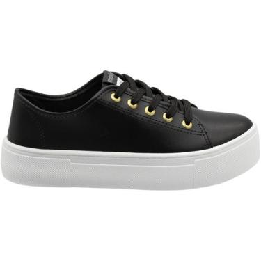 Imagem de Tênis Plataforma Moleca Casual Napa Sardenha Feminina, Preto, 35
