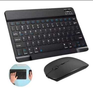 Imagem de Kit teclado e Mouse sem fio Bluetooth A'gold TCD-03, Preto