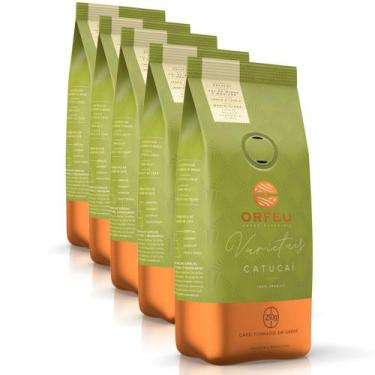 Imagem de Café em Grãos Premium Orfeu Catucaí Kit 5 Pacotes de 250g