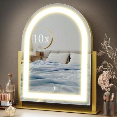 Imagem de Espelho de Maquiagem Iluminado Gvnkvn - Hollywood Vanity Curvo 15,2 Po