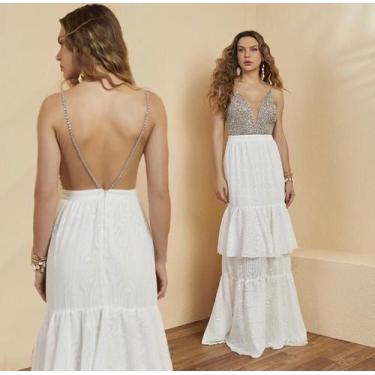 Imagem de Vestido Longo Com Bordados - Glamour Store, G