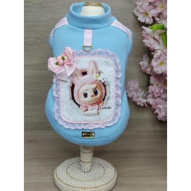 Imagem de Moletom Labubu Azul Bebê para cachorro e gato - Dudog Vest, P