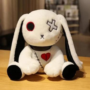 Imagem de Brinquedo De Pelúcia Coelho Gótico Assustador De 25cm, Boneco De Terro