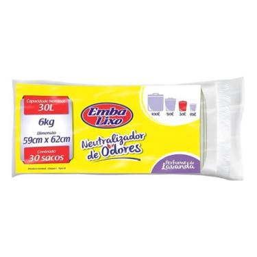 Imagem de Saco De Lixo Anti Odor Branco C/ 30und+ Brinde 30l Reforçado  Kit 3un 