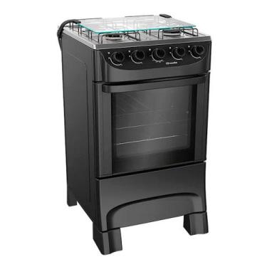 Imagem de Fogão Mueller MFI4BA Acendimento Manual 4 Bocas Mesa Inox Forno 48,1L,