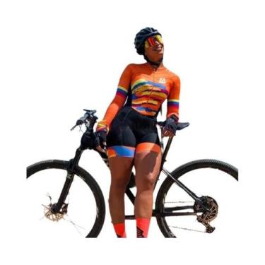 Imagem de Conjunto De Ciclismo De Verão Feminino Com Manga Longa Para Triatlo, M