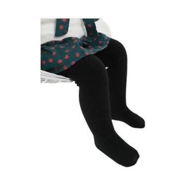 Imagem de Leggings De Inverno Para Bebês Meninas Com Forro De Fleece Listrado, M