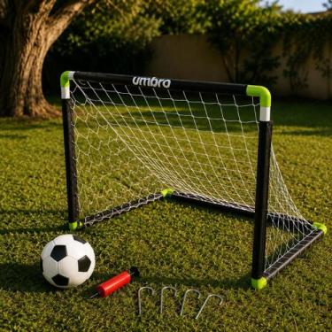 Imagem de Trave de Treino Futebol Umbro 90cm com Bola Bomba e Estacas Gol Portát