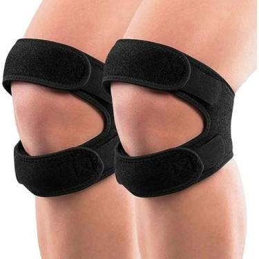 Imagem de Joelheira Subpatelar Dupla Ajustável Suporte Patela Neoprene COR:PRETO