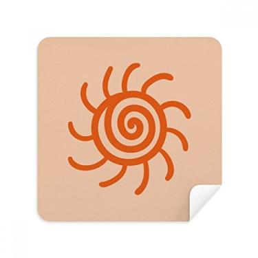Imagem de Sun Sunshine Pintura à mão laranja óculos pano limpador de tela tecido camurça pacote com 2
