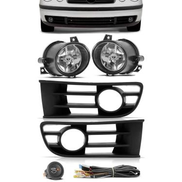 Imagem de Kit Farol de Milha Neblina Vw Polo 2003 2004 2005 2006 - Botão Alternativo
