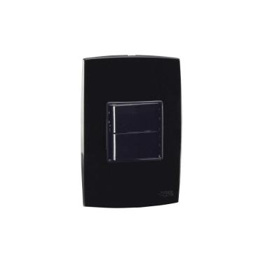 Imagem de Conjunto 2 Interruptores Simples Preto Force Line