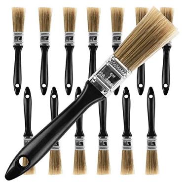 Imagem de Pincel de pintura KINJOEK, conjunto de pincéis para casa com acabamento de parede para casa, ferramentas de reparo doméstico multiuso profissionais para pinturas faça você mesmo, vernizes, colas, acrílicos, baralho, cerca, porta de borda, 1inch 14PCS