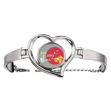 Imagem de N/A N/A Bracelete de arame para joias de coração e joias com design histórico de Pequim da China, medium, metal