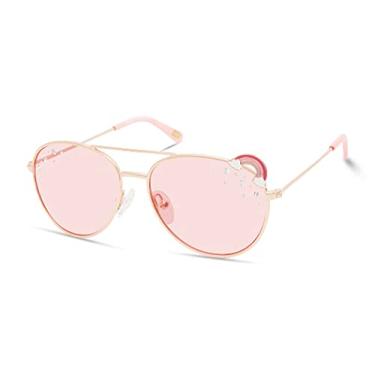 Imagem de Skechers Girls' SEA9085 Pilot Sunglasses, Shiny Rose Gold, 49mm