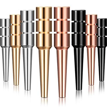 Imagem de 32 Pieces Metal Cribbage Pegs Fit 1/8 Holes Cribbage Pegs with a Tapered Design for Cribbage Traditional Board Game, 4 Colors