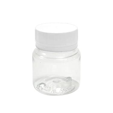Imagem de POTE PARA CÁPSULAS PET 50ML COM TAMPA LACRE (20 PEÇAS) (Cristal C/Branco)