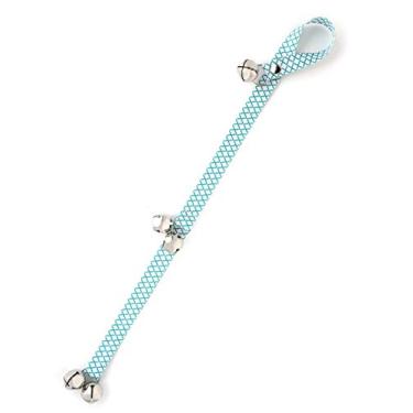 Imagem de Mighty Paw Tinkle Bells 2.0, campainhas de cachorro de designer, tecido elegante com sinos de qualidade premium, sinos de porta para cães para treinamento de penico (verde Kelly - marroquino)